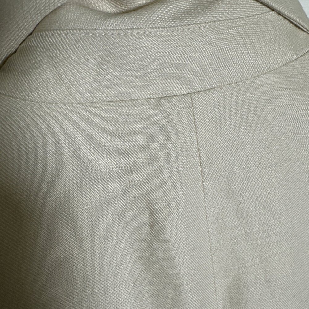 Ralph Lauren Women's Blazer Linen Blend Twill Size 8 Beige Pockets Office Jacket - Picture 14 of 15